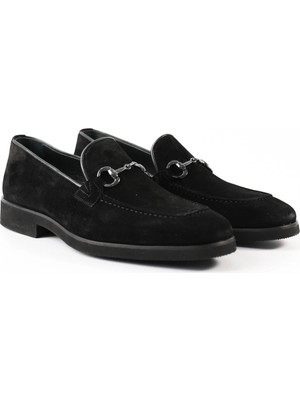 Tuna Hakiki Deri Siyah Loafer Erkek Ayakkabı - 0161