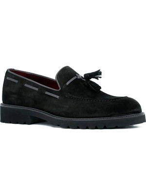 Tuna Hakiki Süet Deri Eva Taban Loafer Model Erkek Ayakkabı - 1641