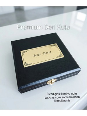 Tesbih Dünyası Deri Hediye Kutusu, Kişiye Özel Yazılı Hediye Kutusu, Not Yazılı Tesbih Kutusu, Tesbih Kutusu