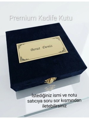 Tesbih Dünyası Kadife Hediye Kutusu, Isim Yazılı Hediye Kutusu, Not Yazılı Takı Kutusu, Tesbih Kutusu, Elit Hediye Kutusu