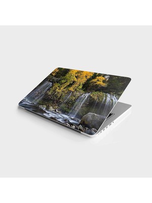 Laptop Bilgisayar Notebook Pc Kaplama Etiketi 3D Şelale