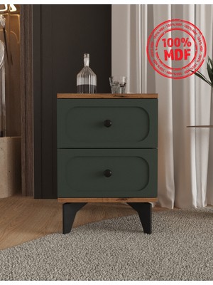 T&B Irmak 2 Çekmeceli Komodin - Tamamı Mdf