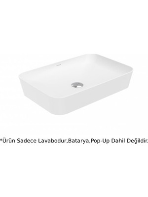Creavit UL060 Ultra Dikdörtgen Çanak Lavabo 60 cm - Beyaz