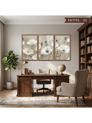 Akıllı Kağıt Cam Görünümlü Yapışkanlı Tablo Çiçek (Model- 26)