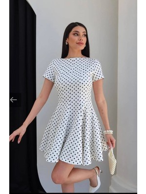 Vess Moda Pauntiyeli Zr Model Kısa Kollu Mini Elbise