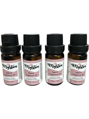 Mystica Sakura Aromatik Yağı Esansiyel Yağ Buhurdanlık Kokusu Seti 4 Adet
