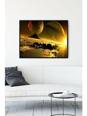 (PSTER13778) Uzay Sanatsal Çerçeveli Tablo 2 (40X50CM)