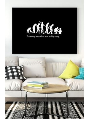 (PSTER15988) Evrim Eğlenceli Mizahi Kanvas Tablo 21 x 30