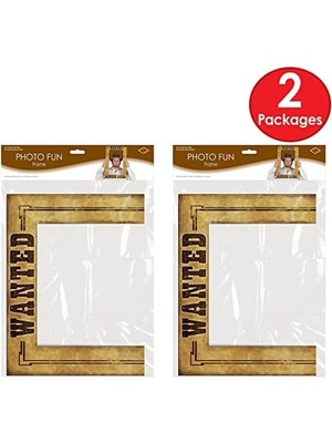 2 Parça Batı Aranıyor Booth Özçekim Çerçeveleri Vahşi Batı Kovboy Batı Parti Malzemeleri