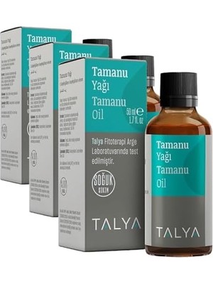Tamanu Yağı, Soğuk SIKIM,%100 Saf ve Doğal, 50 ml (3 Paketi)