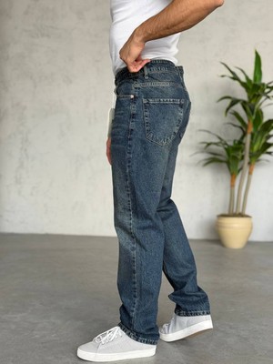 WE11 Retro Tarz Bol Kesim Baggy Jean - Koyu Lacivert