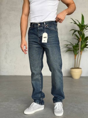 WE11 Retro Tarz Bol Kesim Baggy Jean - Koyu Lacivert