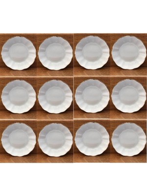 HBMB Store Porselen Çay Tabak 12'li 869PSDF127912.12P
