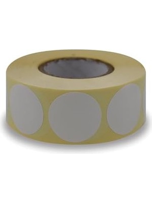 HBMB Store Kuşe Etiket 30MM Çap Ruloda 1000 Adet 40MM Çapında Baskısız Nokta Etiketi