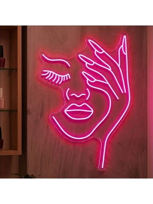 Neonled Nail Art Kadın Yüzü (Tırnak) Neon LED Dekoratif Aydınlatma
