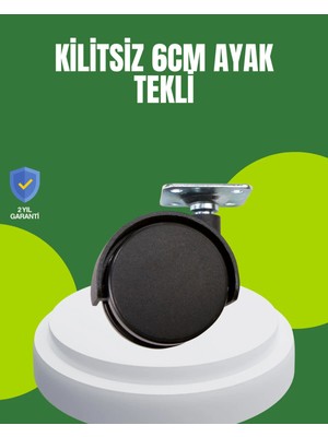 Sayarmarkt Kilitsiz 6 cm Tekerlek Ayak Tek Adet