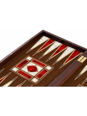 HBMB Store Star Tavla Platin Sedef Büyük Boy 12 mm Mdf Kasa, Parlak Selefon Kaplama, Çizilmeye Karşı Dirençli Coex Kaplama Mıknatıslı Kapama Şık ve Kaliteli Sağlam