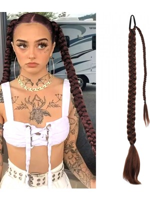 Handmade Örgü Saç  Tekli 3lü Renkli Yeni Nesil Beach  Saçı Parti  Sacı Uzun Renkli