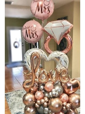 HBMB Store Bride To Be Rose Yüzük Folyo Balon