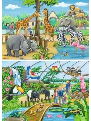 HBMB Store 2X24 Parça Puzzle Hayvanat Bahçesi PUZZLE-078066