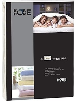 HBMB Store Kobe Örme Penye Lastikli Çarşaf, Battal Çift Kişilik, Krem, Pamuk-Elastan 230 G/m2