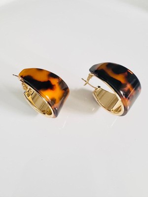 Devi Fashion Halka Lüx Kemik Küpe 5 cm