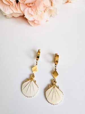Devi Fashion Çelik Istiridye Küpe 5 cm