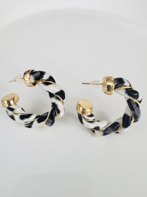 Devi Fashion Deri Leopar Halka Küpe 4 cm