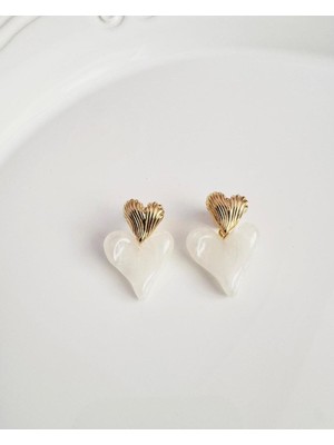 Devi Fashion Çelik Kalp Küpe 3 cm