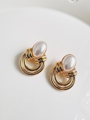Devi Fashion Gold Vintage Inci Küpe 4 cm