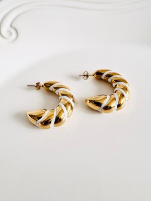 Devi Fashion Çelik Yarım Halka Küpe 3 cm