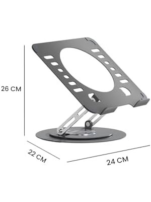 HBMB Store Yüksekliği Ayarlanan 360° Dönebilen Alüminyum Ergonomik Laptop Standı, Laptop Yükseltici 10” ~ 15.6”
