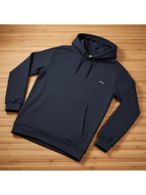 Slazenger KULA I Erkek Kapüşonlu Cepli Gri Sweatshırt