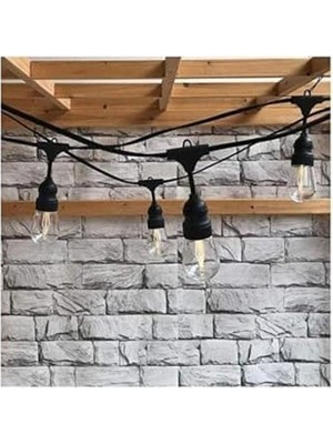 HBMB Store 10 Duylu Birbirine Eklenebilir 10 mt Sarmaşık Dış Mekan Bahçe Aydınlatma Armatürü E27 IP64
