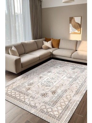 HBMB Store Narese Şönil Kaymaz Doğal Pamuk Tabanlı Yıkanabilir Antibakteriyel Çevre Dostu Salon Halısı 140X200