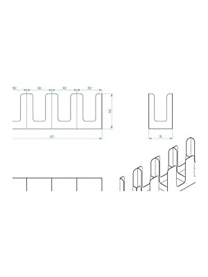 HBMB Store 14 Oz Kapasiteli 4 Bölmeli Metal Karton Bardaklık - Kahve Dükkanları ve Horeca Için Mükemmel Bardak Ünitesi