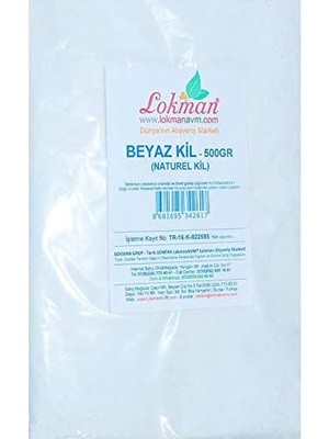 HBMB Store Beyaz Kil Öğütülmüş Doğal Saf Naturel 500 gr Paket