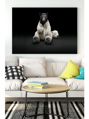 HBMB Store (PSTER16817) Kutup Ayısı Eğlenceli Mizahi Kanvas Tablo 50 x 70