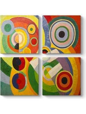 HBMB Store Delaunay - Joie De Vivre Tablosu 103 x 103-4 Parçalı