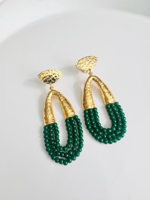 Devi Fashion Devilux Sallantılı Altın Kaplama Küpe 7 cm