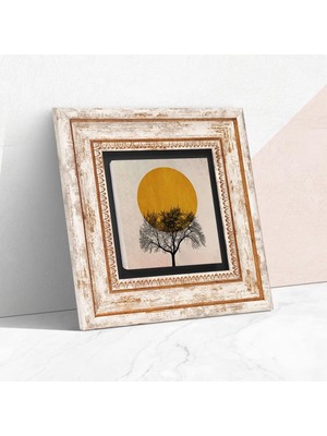 HBMB Store Minimalist Taş Duvar Tablosu - Çerçeveli Taş Tablo - Dekoratif Duvar Sanatı - Modern Ev ve Ofis Duvar Dekoru T1-321