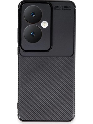 Magicool Oppo Reno 11F Kılıf Auto Focus Karbon Kapak - Siyah