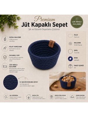 Fabrix Home Lacivert %100 Pamuk Mini Sunum ve Düzenleyici Kase Seti