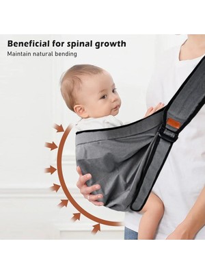 AGM Bebek Taşıma Çantası , Ergonomik Pratik Bebek Taşıyıcı,  0 Ila 24 Ay Arası Bebekler Için Taşıma Bezi, 20 Kg'a Kadar Bebekler Için  Evrensel Bebek Taşıma Bezi, Sling(Gri)