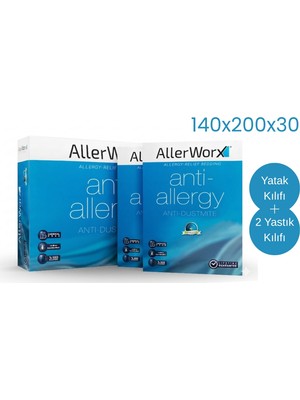 Allerworx Anti Toz Akarı Anti Alerjik Çift Kişilik Yatak ve Yastık Kılıfı