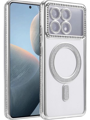 Magicool Xiaomi Poco X6 Pro Joke Simli Magneticsafe Kılıf - Gümüş