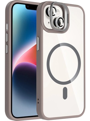 Magicool Joko  Iphone 15 Plus Remim Lensli Magsafe Standlı Kapak - Titan Gri