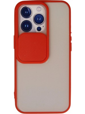 Magicool Iphone 13 Pro Kılıf Palm Buzlu Kamera Sürgülü Silikon - Kırmızı