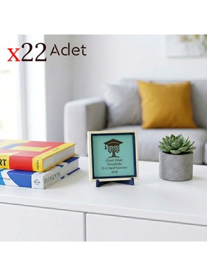 Miaju Öğrencilere Özel Isimli Mezuniyet Hediyesi 22'li Set; Estetik ve Kalıcı Sınıf Hatırası 10X10 cm