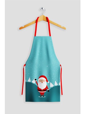 Ays Home Mavi Noel Baba Mutfak Önlüğü